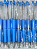 BEADABLE PLASTIC PEN SOLID CURIOUS BLUE B2 (1ct)