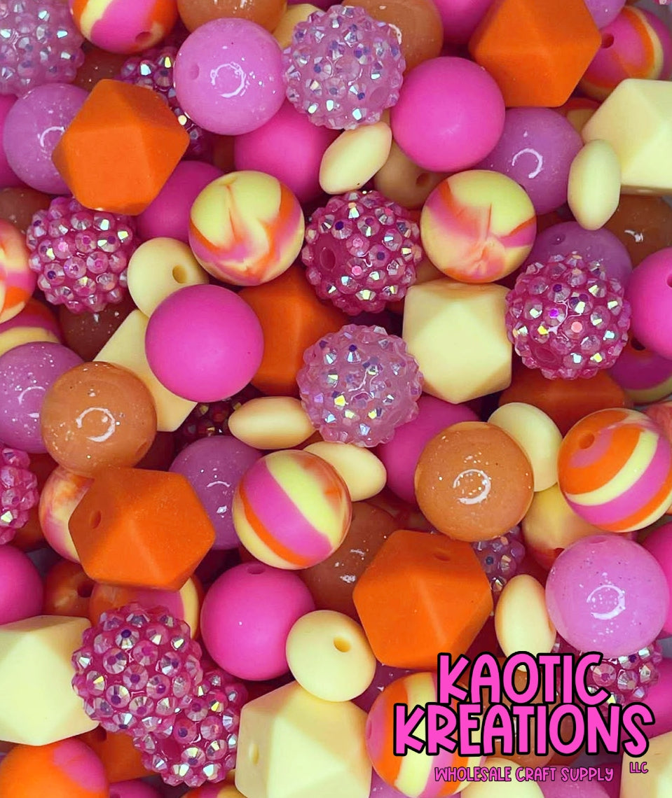 *KAELANN'S KREATION* ACRYLIC SILICONE BEAD MIX #58 (36ct)