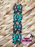COW PRINT BOW SILICONE FOCAL (1ct)