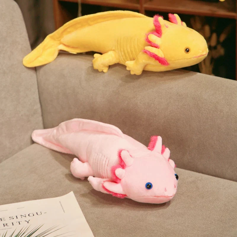 Kawaii Axolotl Plush Toy – Colorful Newt Stuffed Long Pillow