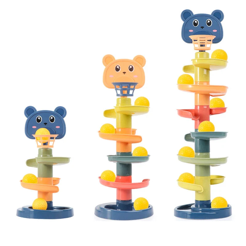 Montessori Baby Rolling Ball Track Toy – Sensory Push Pop Slide Game