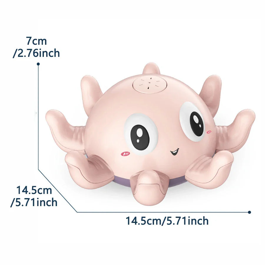 Electric Octopus Whale Baby Bath Toy with LED & Water Spray