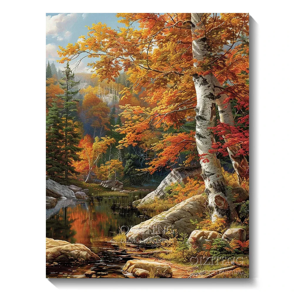 5D Diamond Art Painting Aurora Landscape DIY Mosaic Embroidery Kit