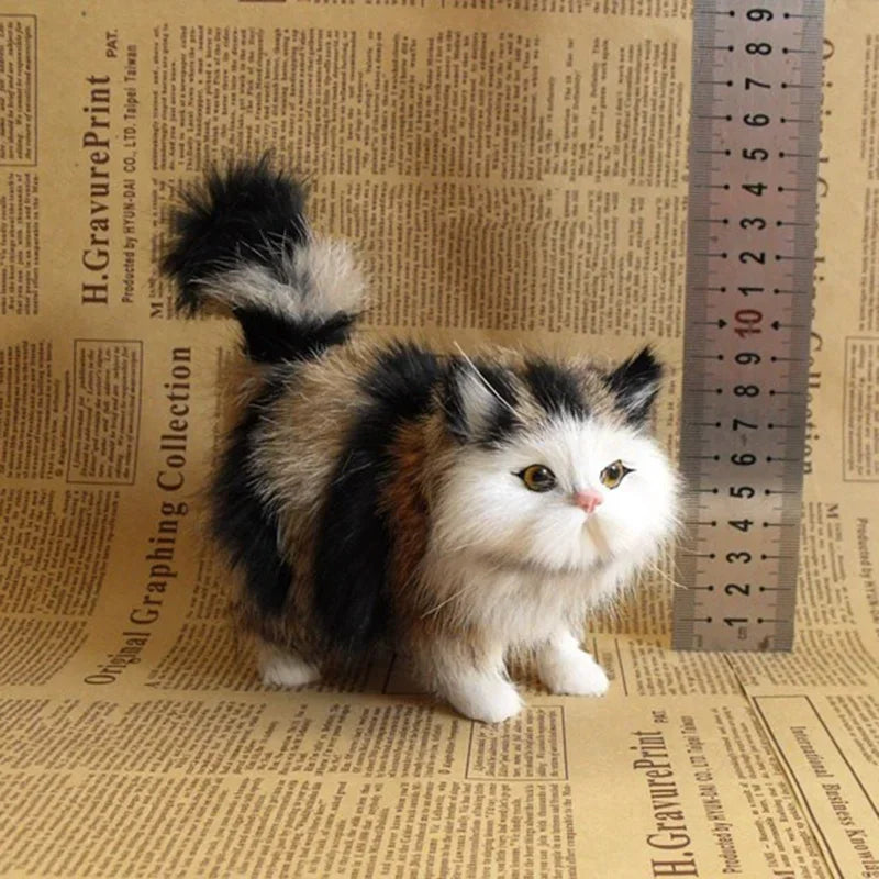 Simulation Cat Plush Toy – Soft Stuffed Kitten Doll for Kids & Girls