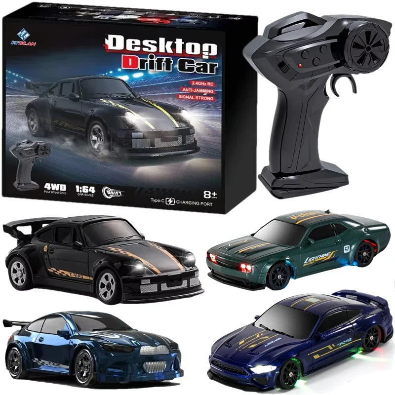 1/64 High-Speed Drift RC Car 4WD Remote Control Mini Racing Toy