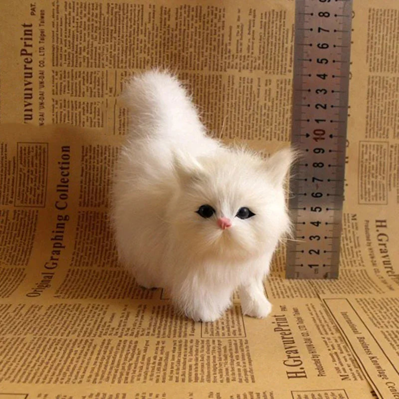 Simulation Cat Plush Toy – Soft Stuffed Kitten Doll for Kids & Girls