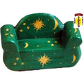 Wood Two Sitter Chair-Green Toy Furniture 