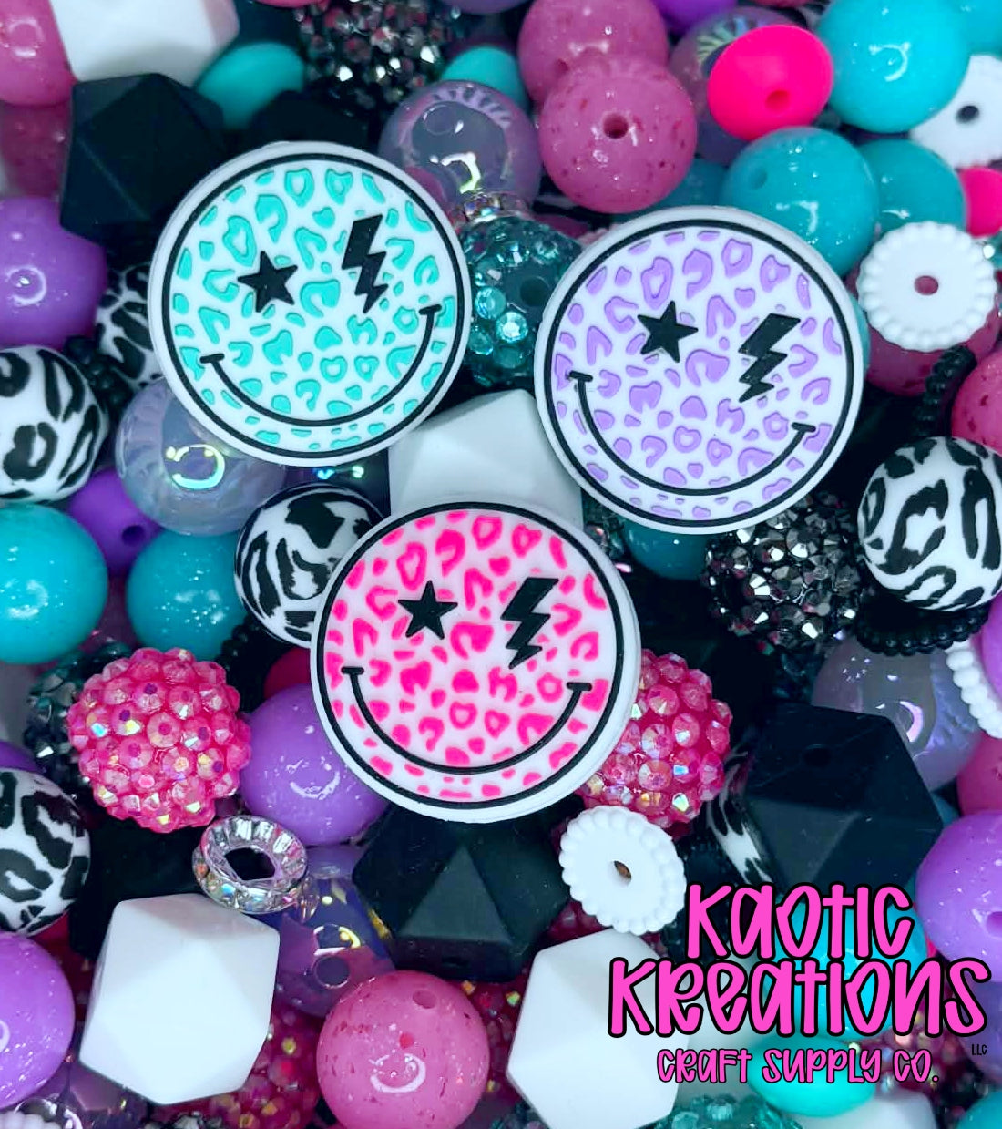 *KAELANN'S KREATION* ACRYLIC SILICONE BEAD MIX #84 (36ct)